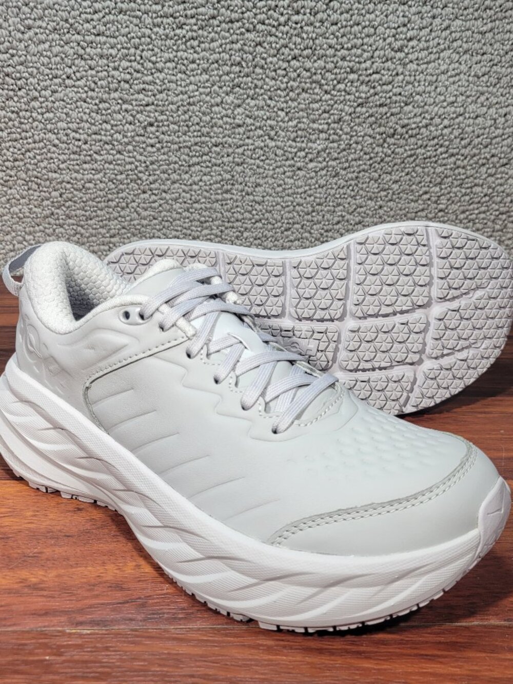 Hoka One One Bondi SR Women's Size 7.5 Harbor Mist /Lunar Rock Work Shoes